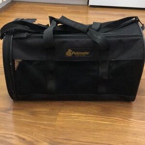 Petmate Soft-Sided Dog & Cat Carrier Bag, Black, up to 10-lbs